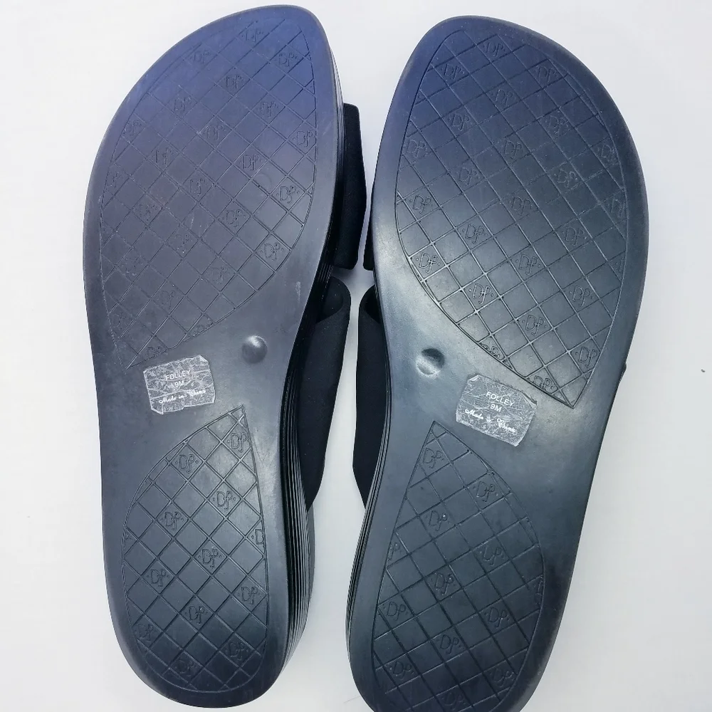 🌸Donald J Pliner | Platform Slip‎ on Sandals size 9, Black